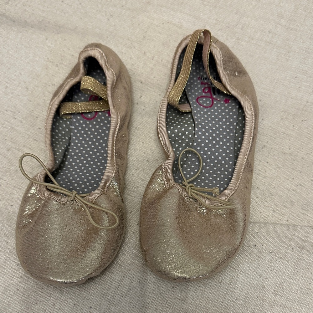 Gold Ballet Flats